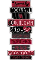 Oklahoma Sooners Celebrations Stack 24 Inch Sign - Crimson