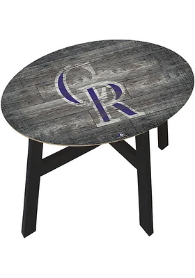 Colorado Rockies Logo Heritage Purple End Table