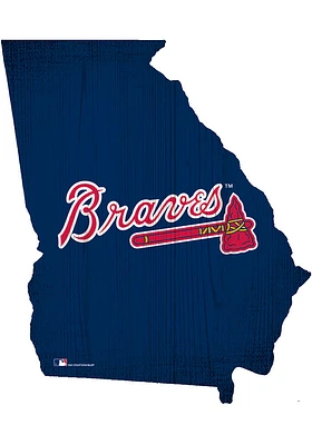 Atlanta Braves State Cutout Sign - Blue