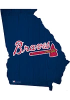 Atlanta Braves State Cutout Sign - Blue