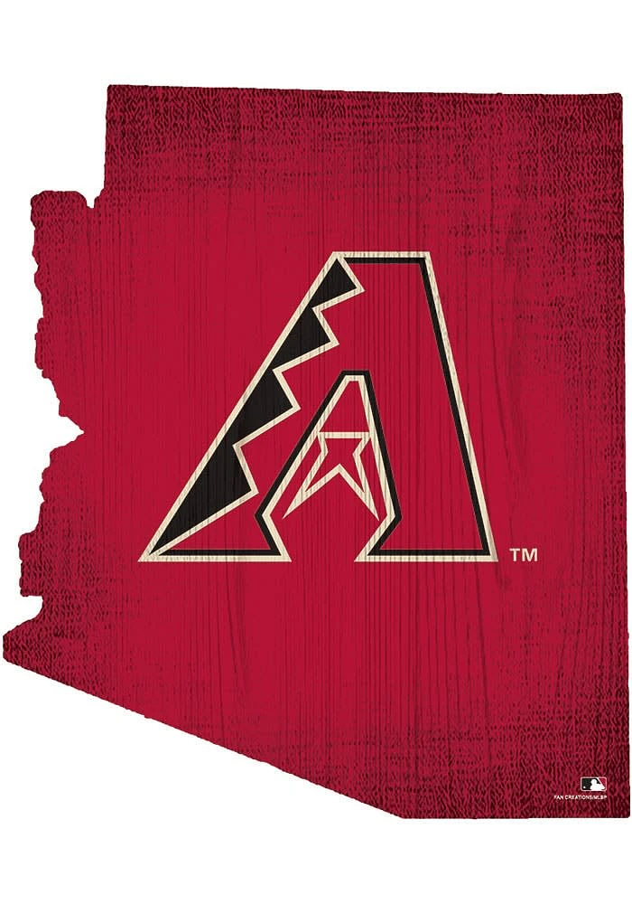 Arizona Diamondbacks State Cutout Sign - Red