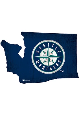 Seattle Mariners State Cutout Sign - Navy Blue
