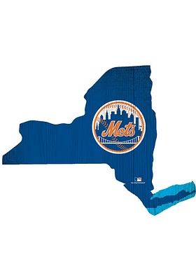New York Mets State Cutout Sign - Blue