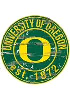 Oregon Ducks Established Date Circle 24 Inch Sign - Green