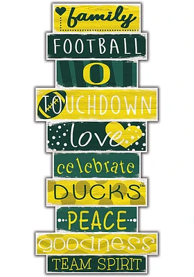 Oregon Ducks Celebrations Stack 24 Inch Sign - Yellow