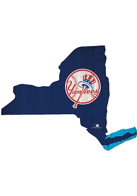 New York Yankees State Cutout Sign - Blue