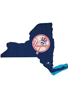 New York Yankees State Cutout Sign - Blue