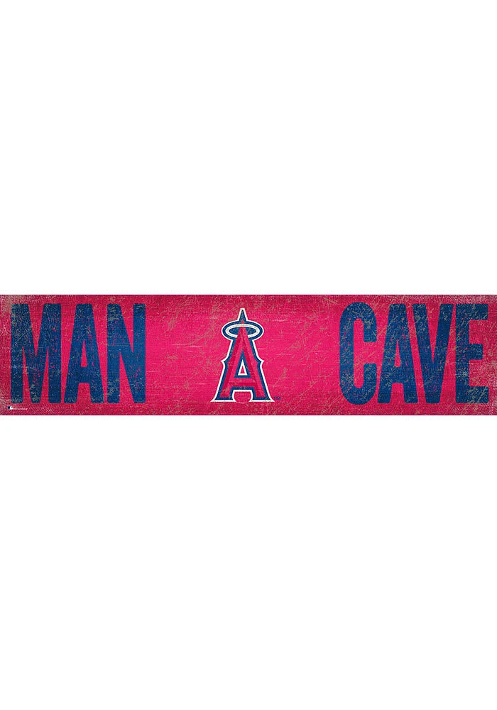 Los Angeles Angels Man Cave 6x24 Sign - Red