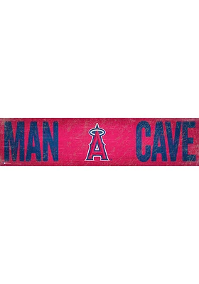 Los Angeles Angels Man Cave 6x24 Sign - Red