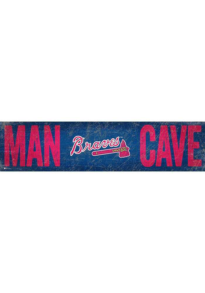 Atlanta Braves Man Cave 6x24 Sign - Blue