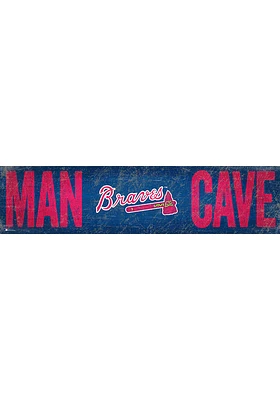 Atlanta Braves Man Cave 6x24 Sign - Blue