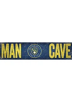 Milwaukee Brewers Man Cave 6x24 Sign - Navy Blue