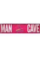 St Louis Cardinals Man Cave 6x24 Sign - Red