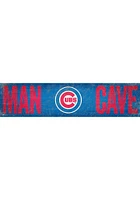 Chicago Cubs Man Cave 6x24 Sign - Blue