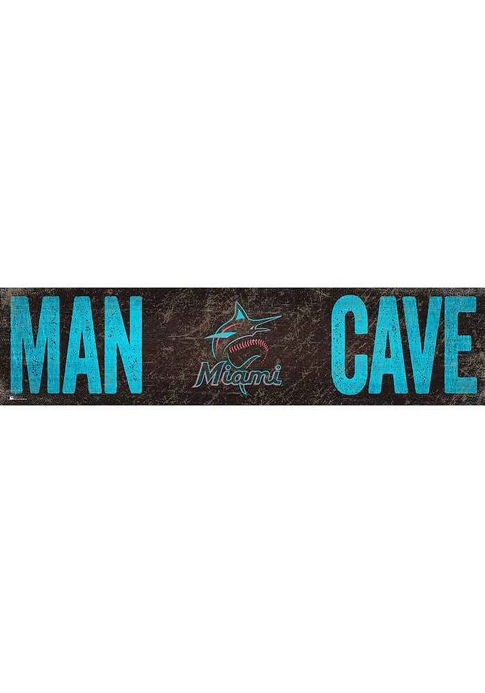 Miami Marlins Man Cave 6x24 Sign - Blue