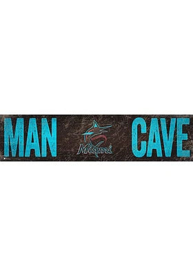 Miami Marlins Man Cave 6x24 Sign - Blue