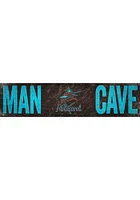 Miami Marlins Man Cave 6x24 Sign - Blue