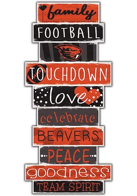 Oregon State Beavers Celebrations Stack 24 Inch Sign - Orange