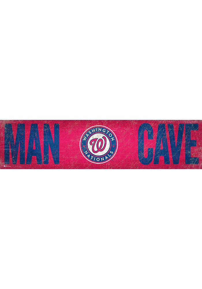 Washington Nationals Man Cave 6x24 Sign - Red