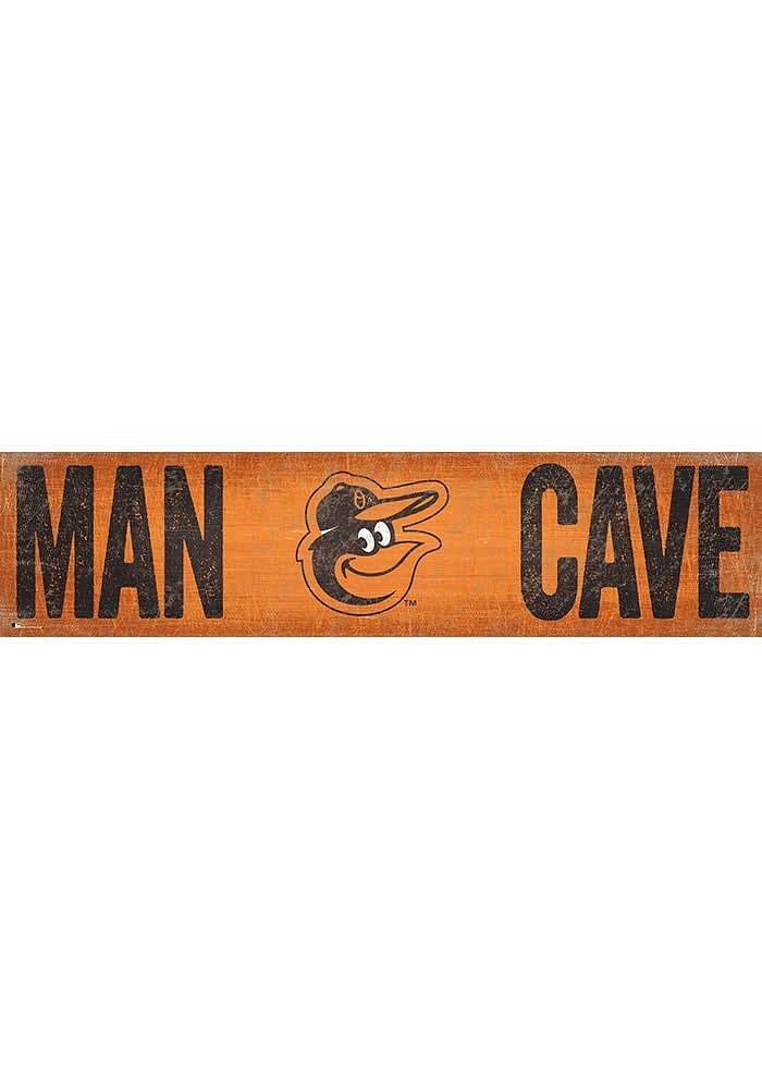 Baltimore Orioles Man Cave 6x24 Sign - Orange
