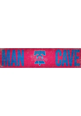 Philadelphia Phillies Man Cave 6x24 Sign - Red