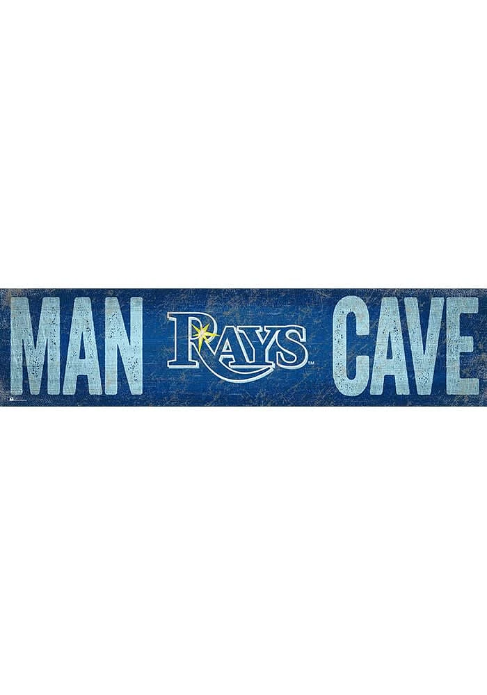 Tampa Bay Rays Man Cave 6x24 Sign - Blue