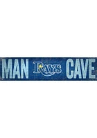 Tampa Bay Rays Man Cave 6x24 Sign - Blue