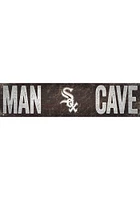 Chicago White Sox Man Cave 6x24 Sign - Black