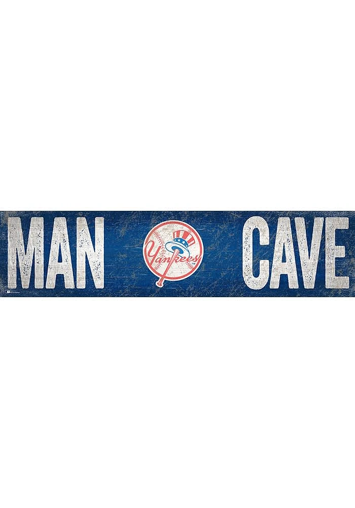 New York Yankees Man Cave 6x24 Sign - Blue