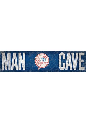New York Yankees Man Cave 6x24 Sign - Blue
