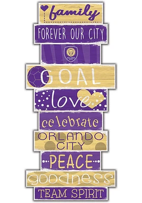 Orlando City SC Celebrations Stack 24 Inch Sign - Purple