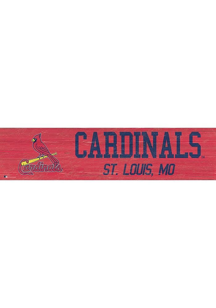 St Louis Cardinals 6x24 Sign - Red