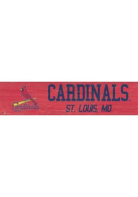 St Louis Cardinals 6x24 Sign - Red