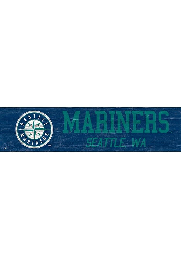 Seattle Mariners 6x24 Sign - Navy Blue