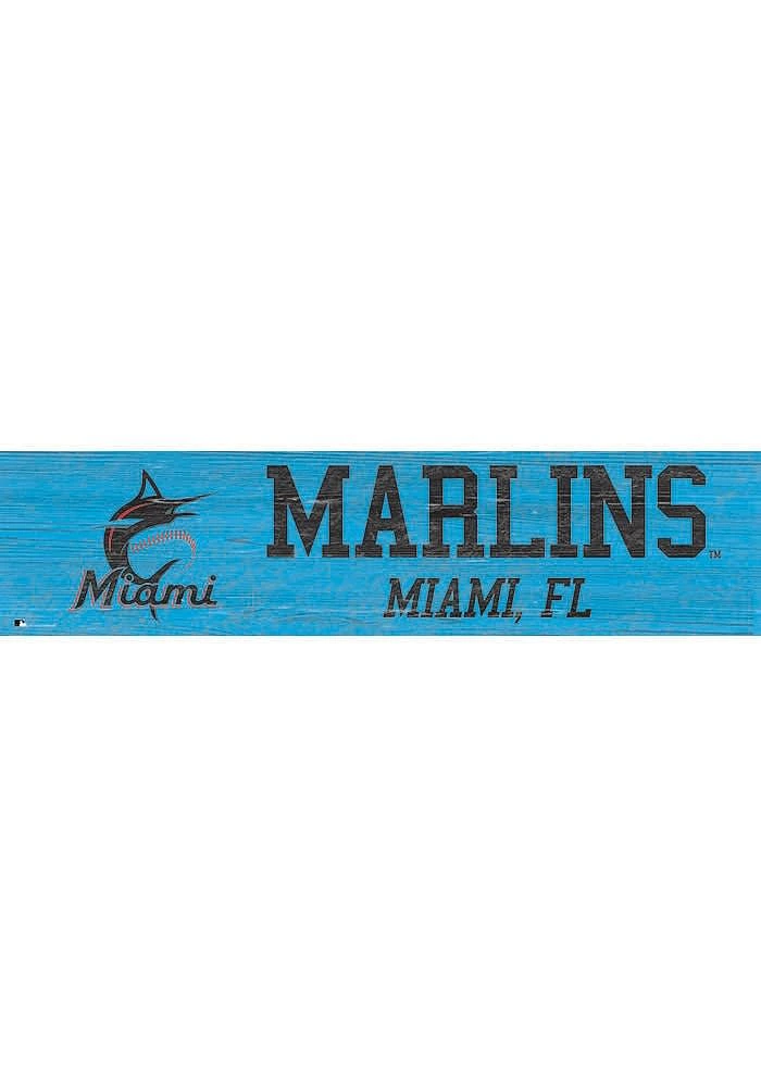 Miami Marlins 6x24 Sign - Blue