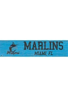 Miami Marlins 6x24 Sign - Blue