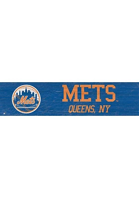 New York Mets 6x24 Sign - Blue