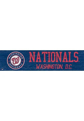 Washington Nationals 6x24 Sign - Red