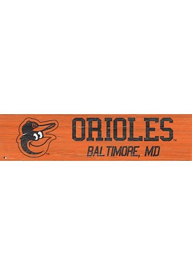Baltimore Orioles 6x24 Sign - Orange