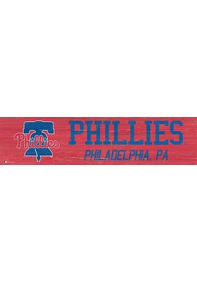 Philadelphia Phillies 6x24 Sign - Red