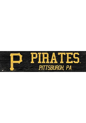 Pittsburgh Pirates 6x24 Sign - Black
