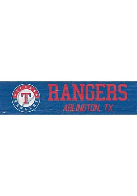 Texas Rangers 6x24 Sign - Blue