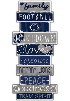 Penn State Nittany Lions Celebrations Stack 24 Inch Sign - Navy Blue