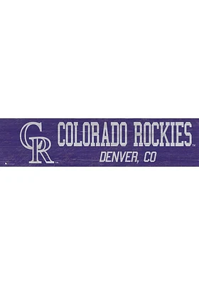 Colorado Rockies 6x24 Sign - Purple