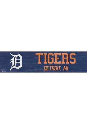 Detroit Tigers 6x24 Sign - Navy Blue