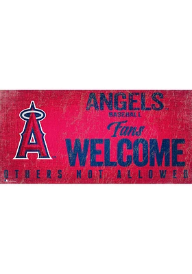 Los Angeles Angels Fans Welcome 6x12 Sign - Red