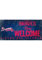 Atlanta Braves Fans Welcome 6x12 Sign - Blue