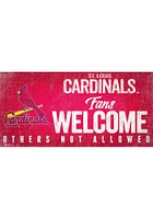 St Louis Cardinals Fans Welcome 6x12 Sign - Red