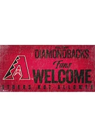 Arizona Diamondbacks Fans Welcome 6x12 Sign - Red