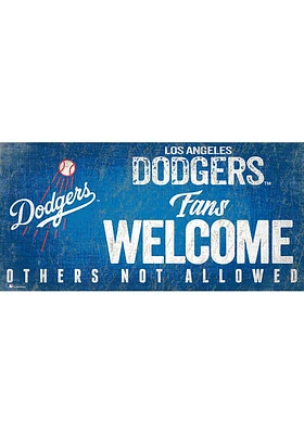 Los Angeles Dodgers Fans Welcome 6x12 Sign - Blue